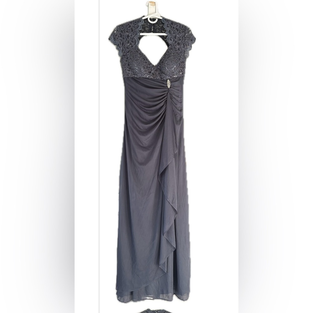 Elegant Gray Evening Gown